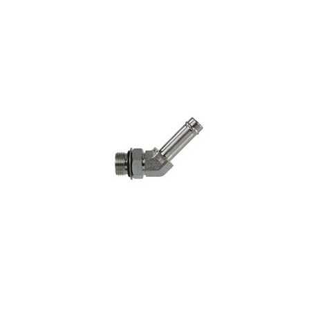 Titan Steel Adapter 45 Degree Elbow 3/4in Hose Barb x #8 Male SAE/ORB Thread 4603-12-08
